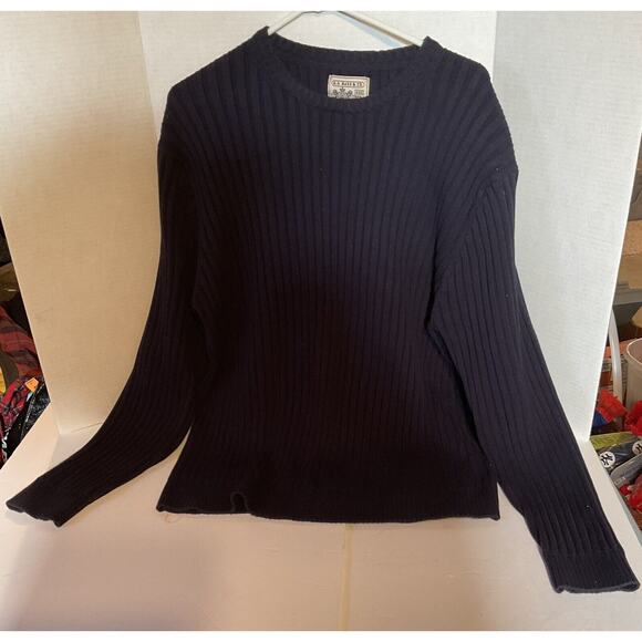 GH Bass & Co. Men's Pullover Crew‎ Neck Sweater, XL Dark Blue - Picture 1 of 3